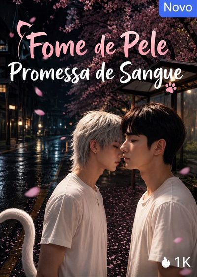 Capa da minisserie Fome de Pele Promessa de Sangue Meu Perigoso Colega de Quarto com Jeito de Gato